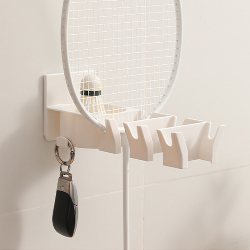 Table Tennis Olympics - No‑Drill Wall‑Mounted Badminton Racket Holder With