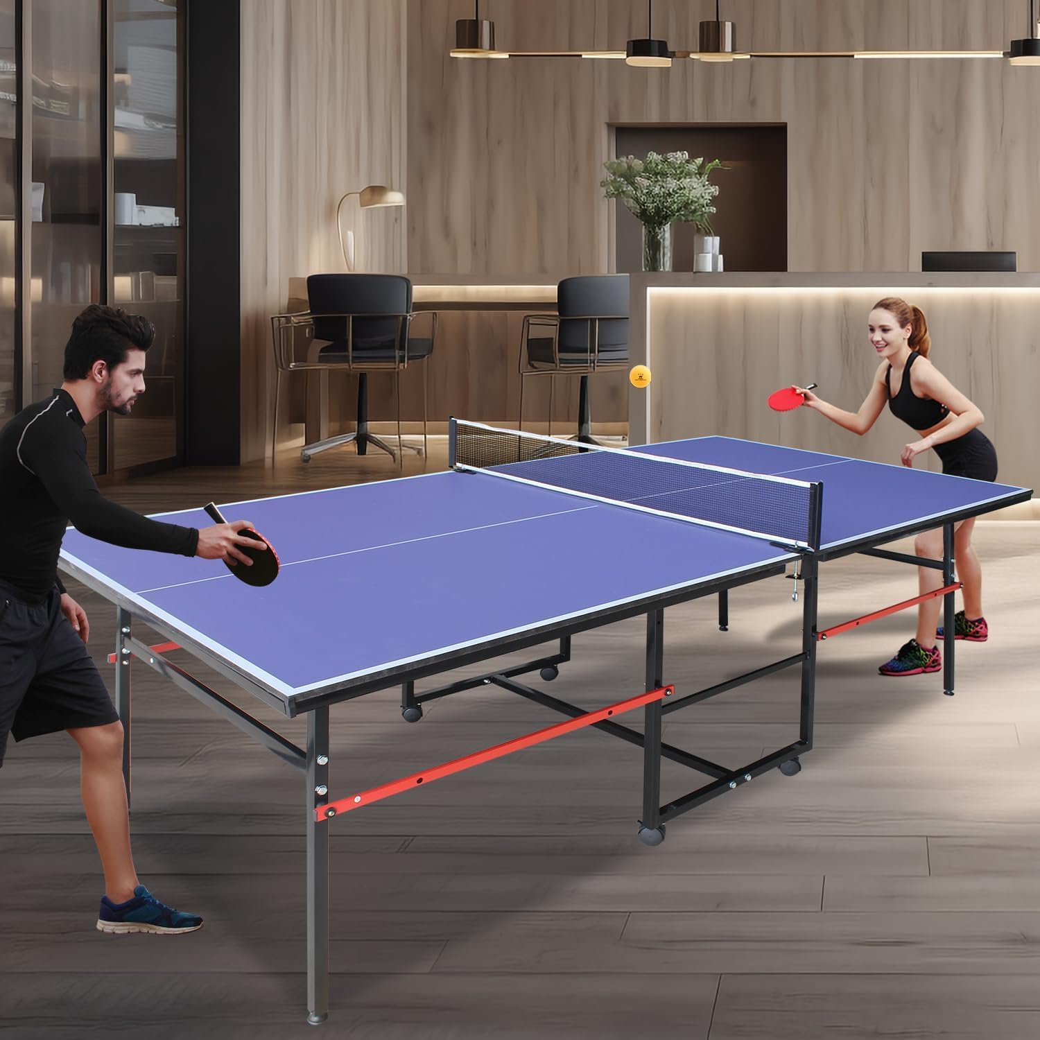 8 ft Portable Ping Pong Table， - огляд і ціна Table Tennis Olympics