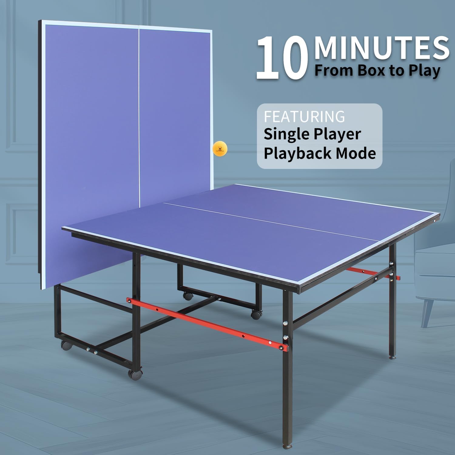 8 ft Portable Ping Pong Table， - огляд і ціна Table Tennis Olympics